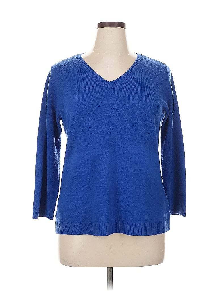 Pre-owned Karen Scott Pullover Sweater In Blue