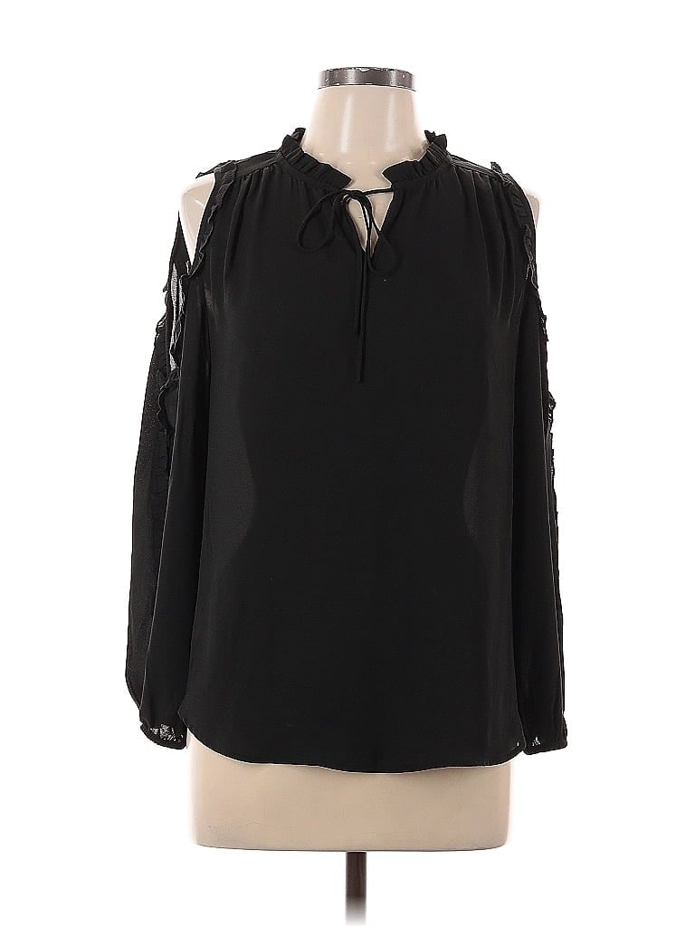 Pre-owned Cooper & Ella Long Sleeve Blouse In Black