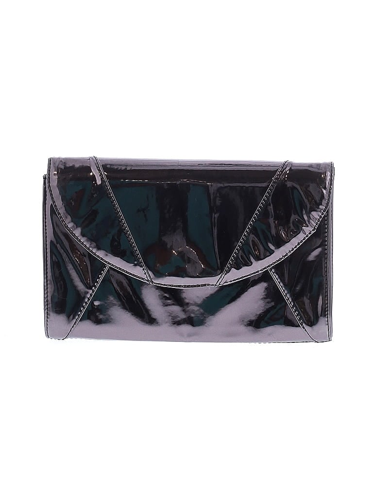 Urban Expressions Metallic Silver Leather Clutch One size - photo 1