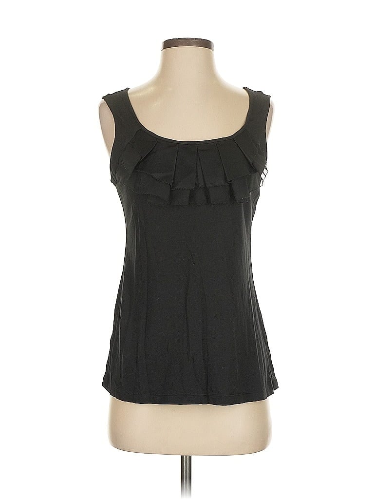 Pre-owned Ann Taylor Loft Sleeveless Top Black Sweetheart Neckline Tops