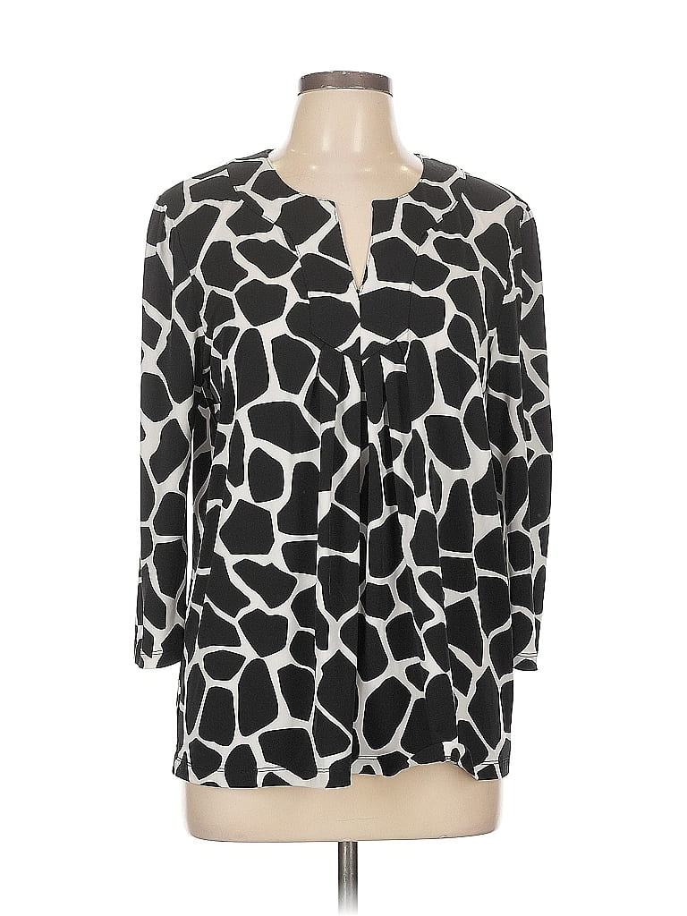 Click to view more detailed imagery on our partner's website Pre-owned Rafaella 3/4 Sleeve Blouse In Black