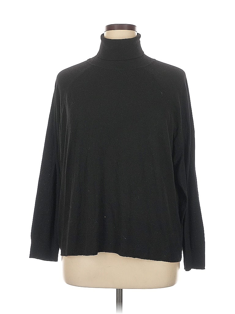 Pre-owned Mng Long Sleeve Turtleneck In Black