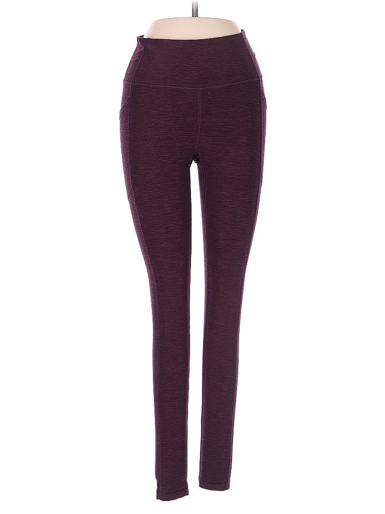 Leggings Depot High Waist Yoga Pants With Hidden Pocket - Medium, Burgundy