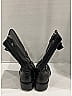 Chanel 100% Leather Black Motorcycle Boots Size EU 36 1/2 - photo 4