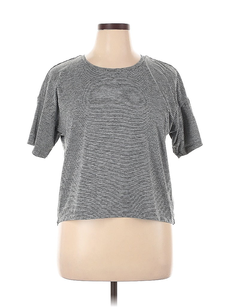 Pre-owned Gap Fit Short Sleeve Top Gray Crew Neck Tops