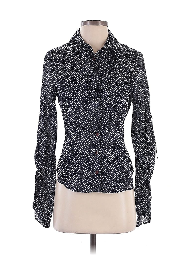 Pre-owned Worth Long Sleeve Blouse In Black