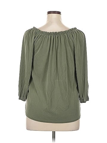 Green Envelope 3/4 Sleeve Blouse (view 2)