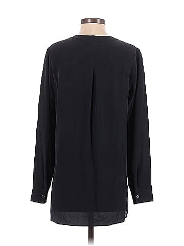 R | Label Long Sleeve Silk Top (view 2)