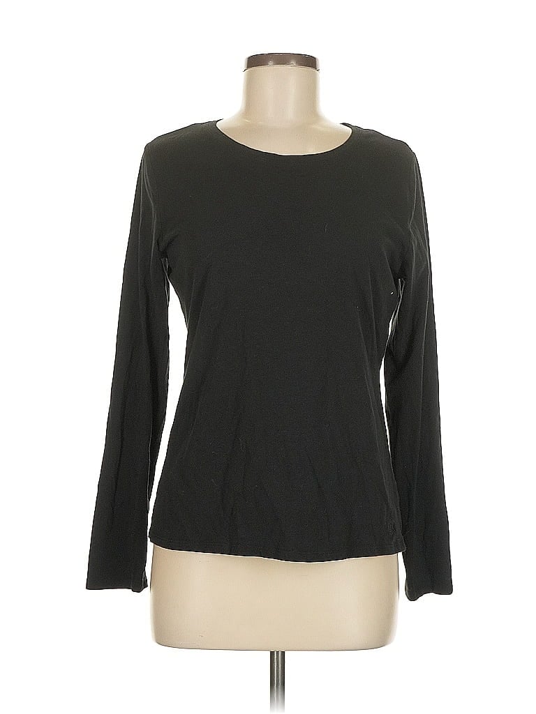Pre-owned Banana Republic Long Sleeve T-shirt In Black