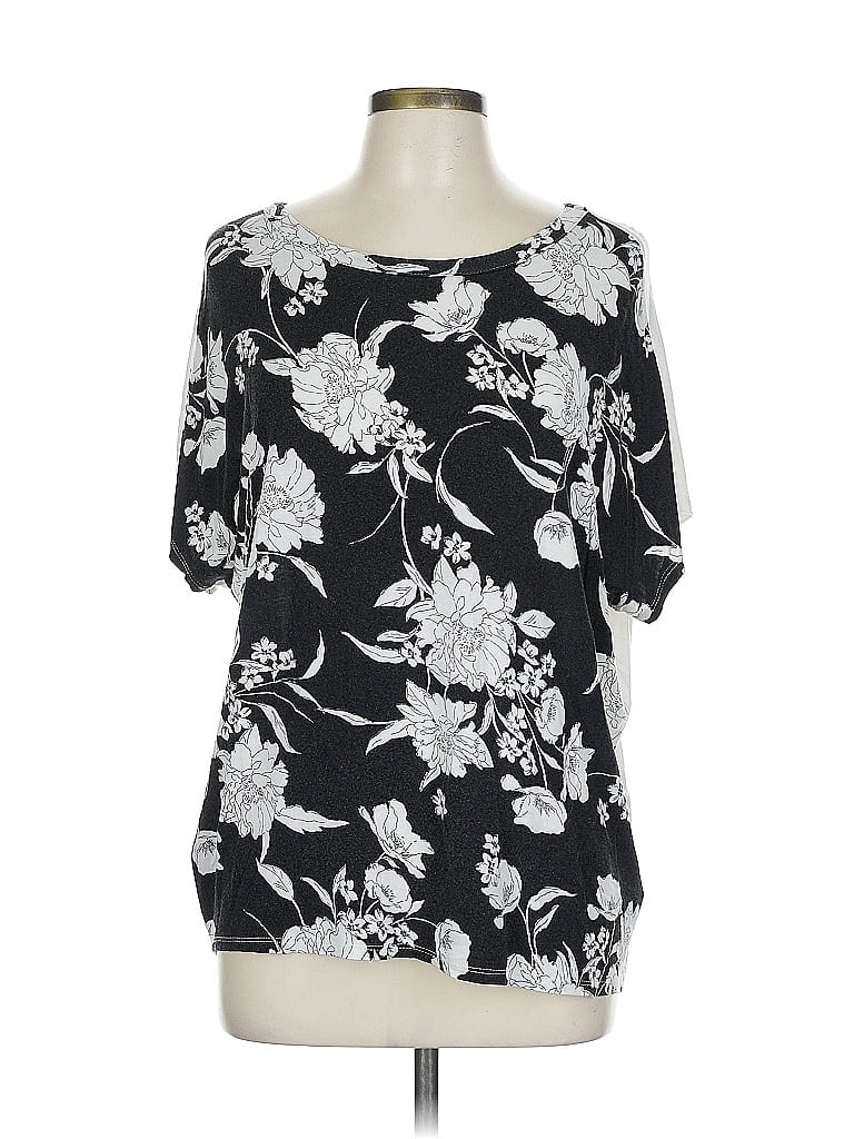 Pre-owned Bobeau 3/4 Sleeve T-shirt In Black