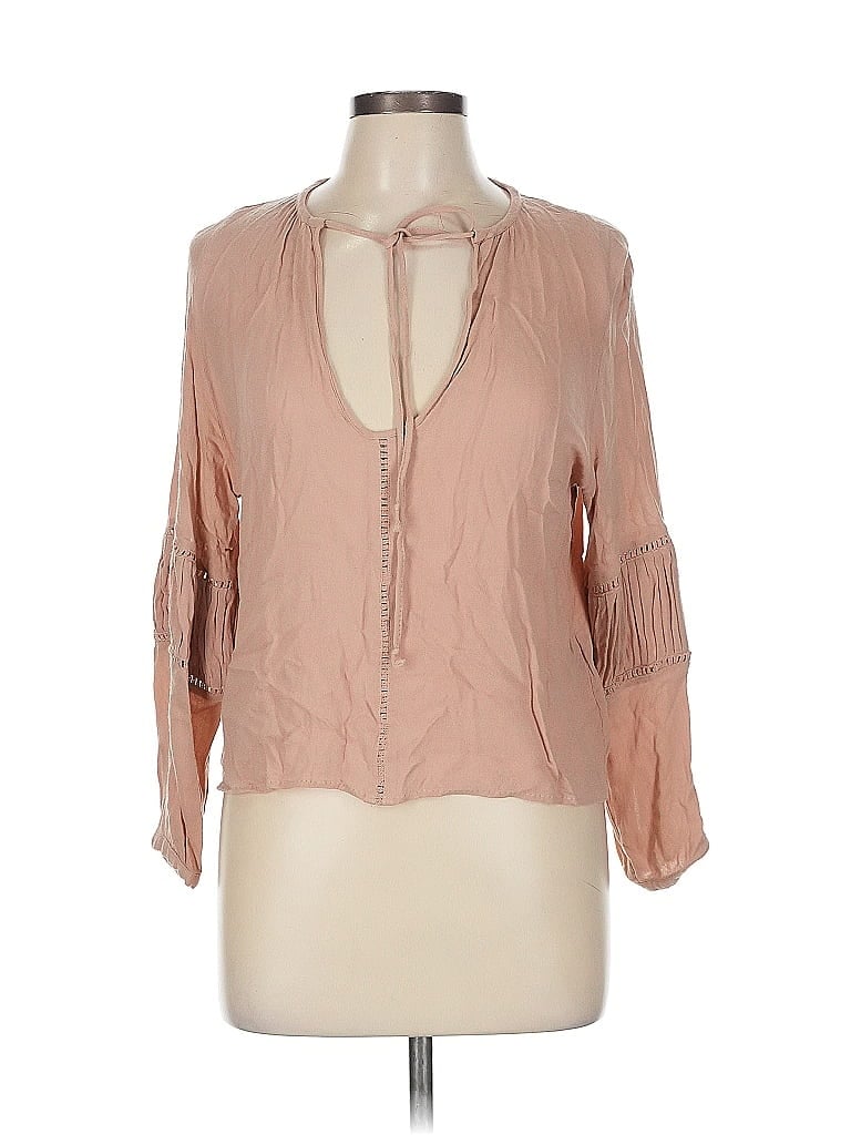 Pre-owned Knot Sisters 3/4 Sleeve Blouse In Brown