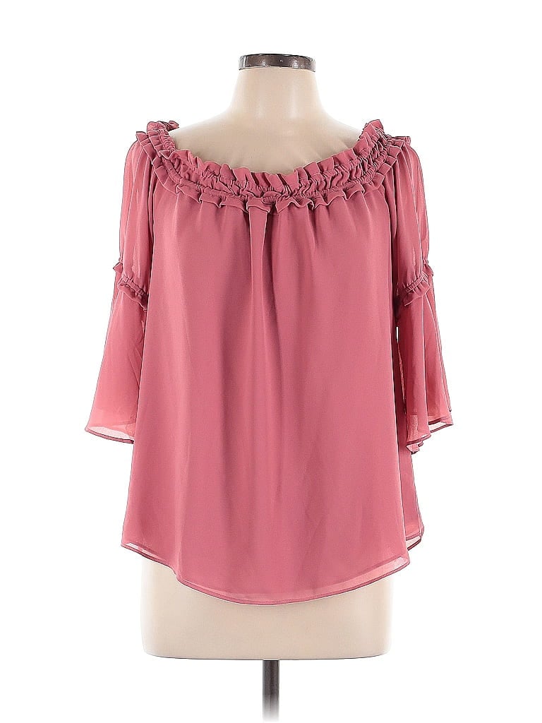 NAKED ZEBRA Pre-owned 3/4 Sleeve Blouse In Pink