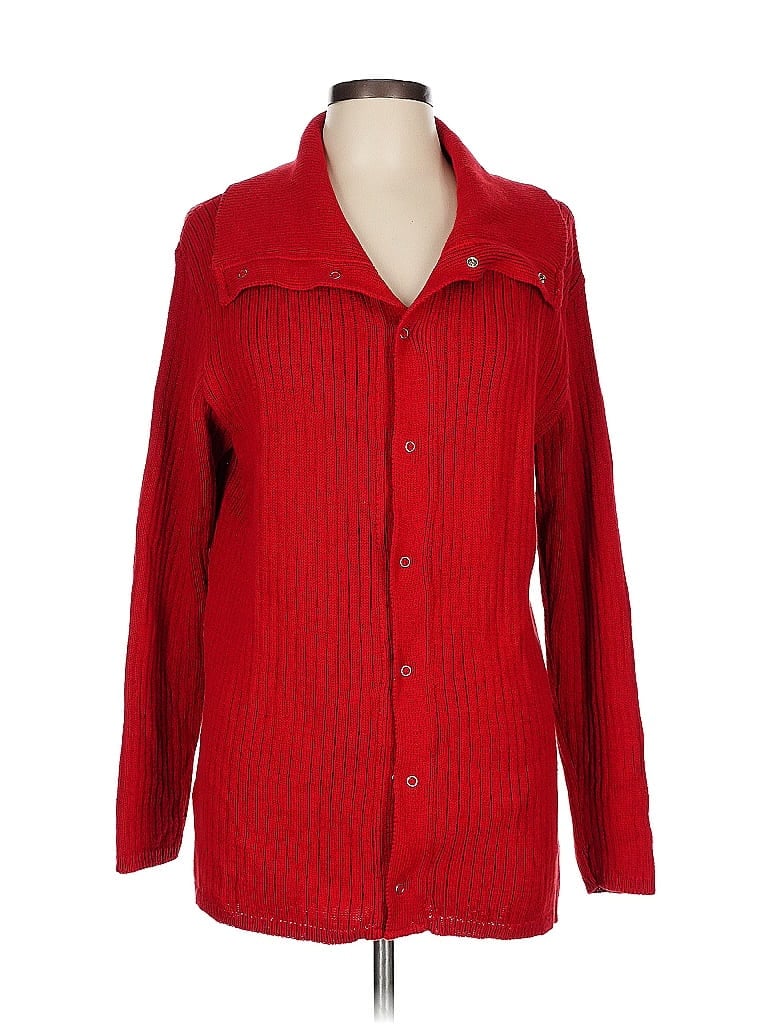 Click to view more detailed imagery on our partner's website Pre-owned Joan Vass Cardigan Sweater In Red