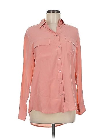 Equipment Long Sleeve Silk Top (view 1)