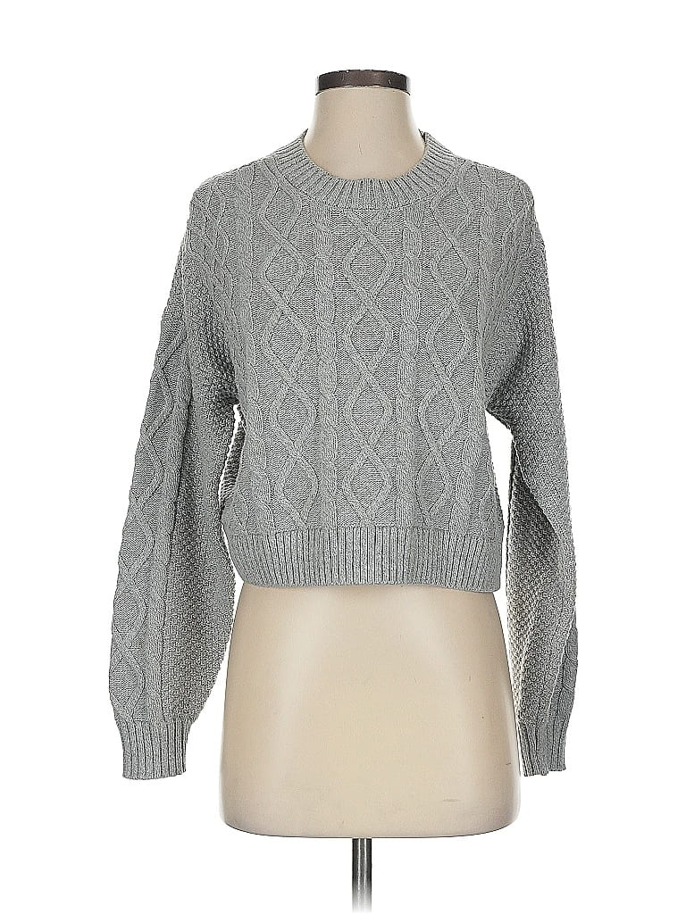 Pre-owned Hollister Pullover Sweater In Gray