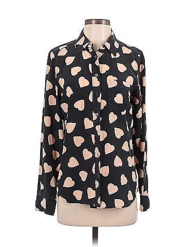 Equipment Long Sleeve Silk Top (view 1)