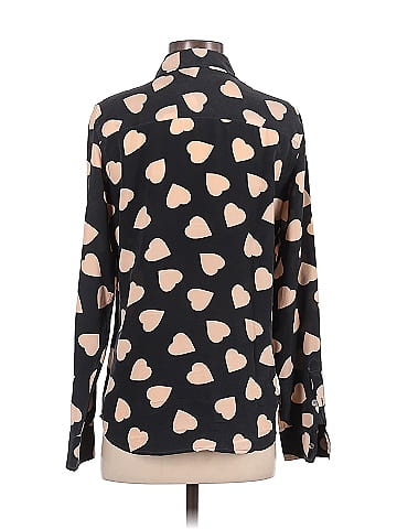 Equipment Long Sleeve Silk Top (view 2)
