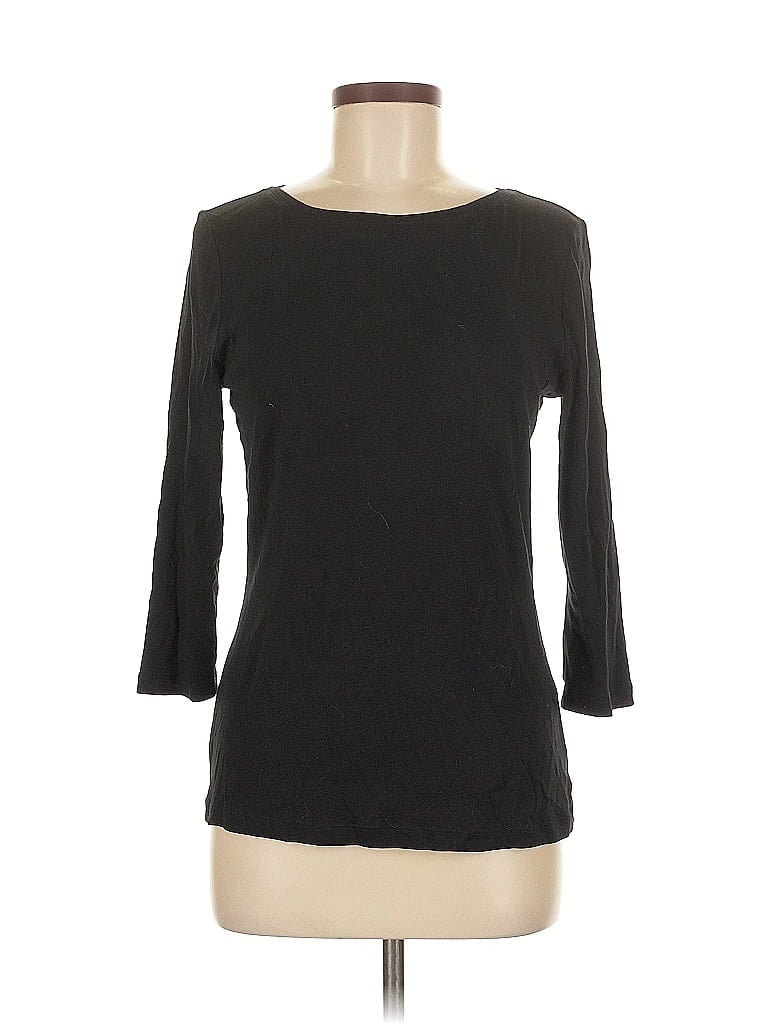 Pre-owned Talbots 3/4 Sleeve T-shirt In Black