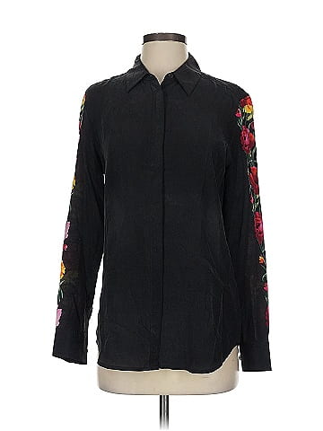 Equipment Long Sleeve Silk Top (view 1)