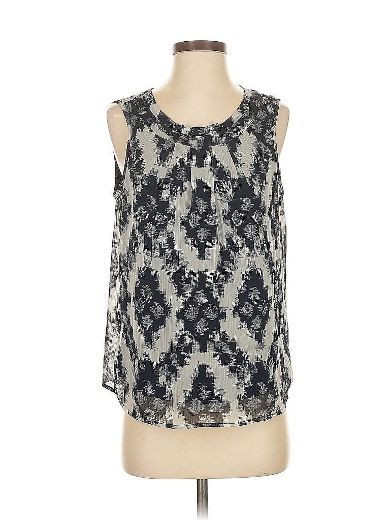Pre-owned Christopher & Banks Sleeveless Blouse In Gray