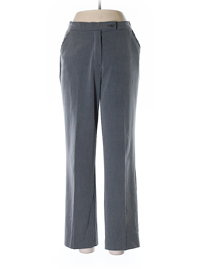Investments Solid Gray Dress Pants Size 10 (Petite) - 93% off | thredUP