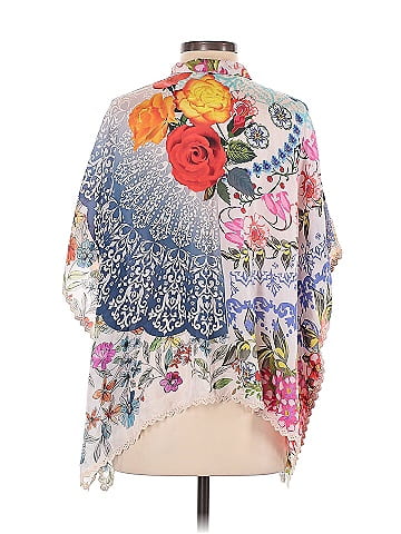 Johnny Was 3/4 Sleeve Silk Top (view 2)