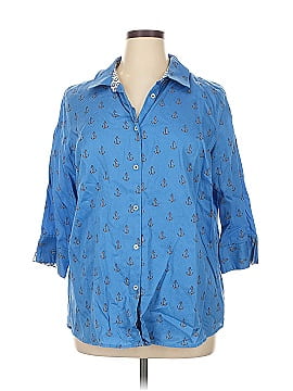 Foxcroft 3/4 Sleeve Button Down Shirt
