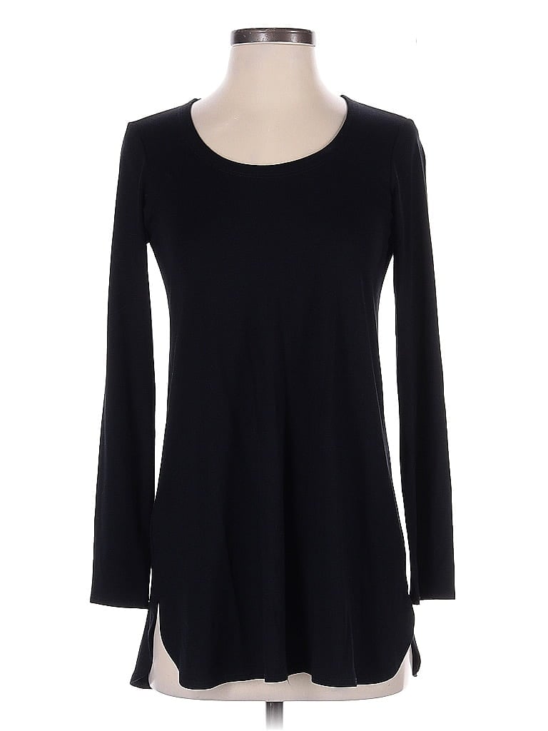 Pre-owned Eileen Fisher Long Sleeve T-shirt In Black
