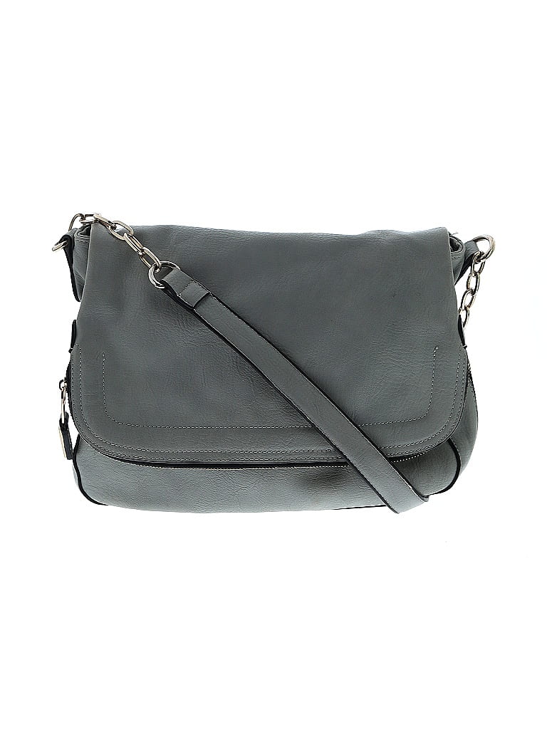 Urban Expressions 100% Polyurethane Solid Gray Shoulder Bag One size - photo 1