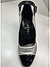 Chanel 100% Leather Color Block Gray Silver Leather Mary Jane Heels Size EU 38 1/2 - photo 6