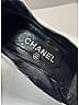Chanel 100% Leather Color Block Gray Silver Leather Mary Jane Heels Size EU 38 1/2 - photo 10
