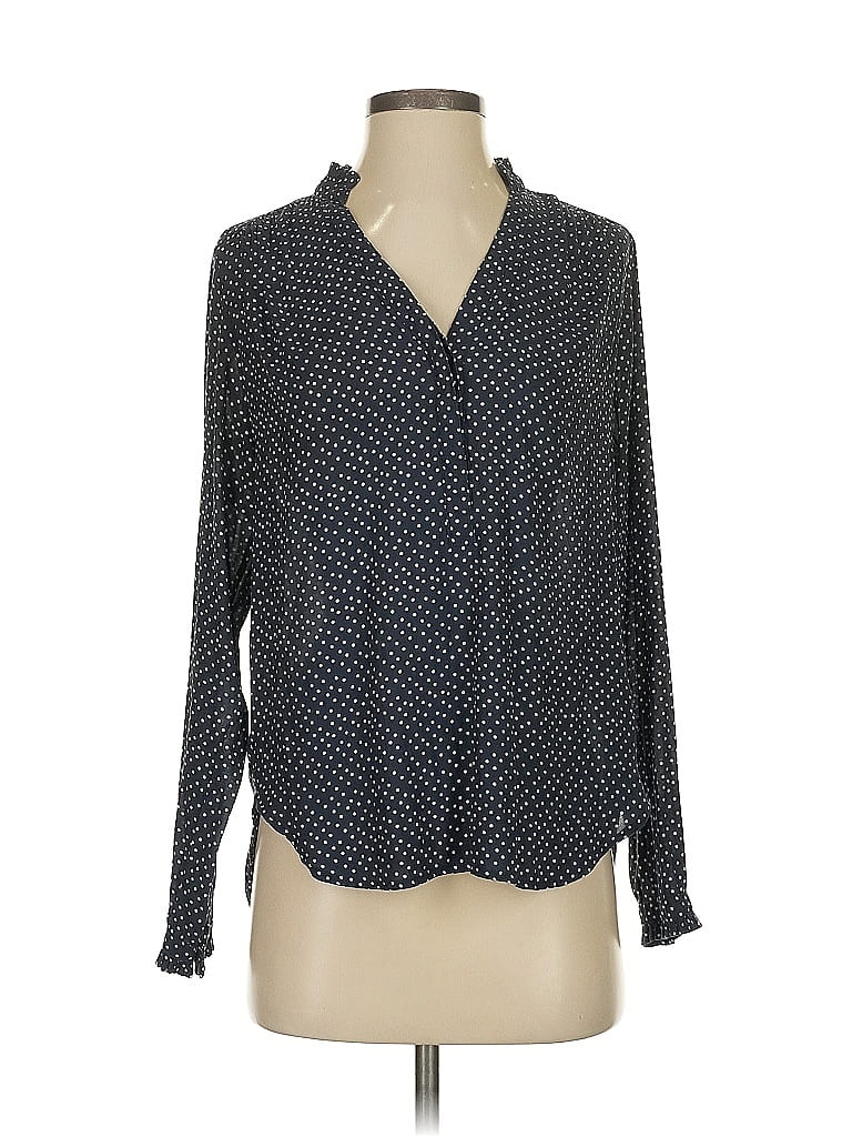 Pre-owned H&m Long Sleeve Blouse In Blue
