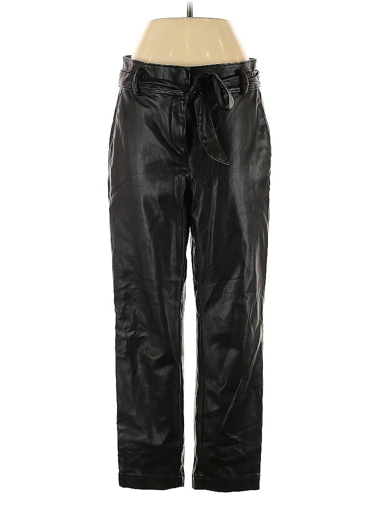 Pre-owned Ann Taylor Loft Faux Leather Pants In Black
