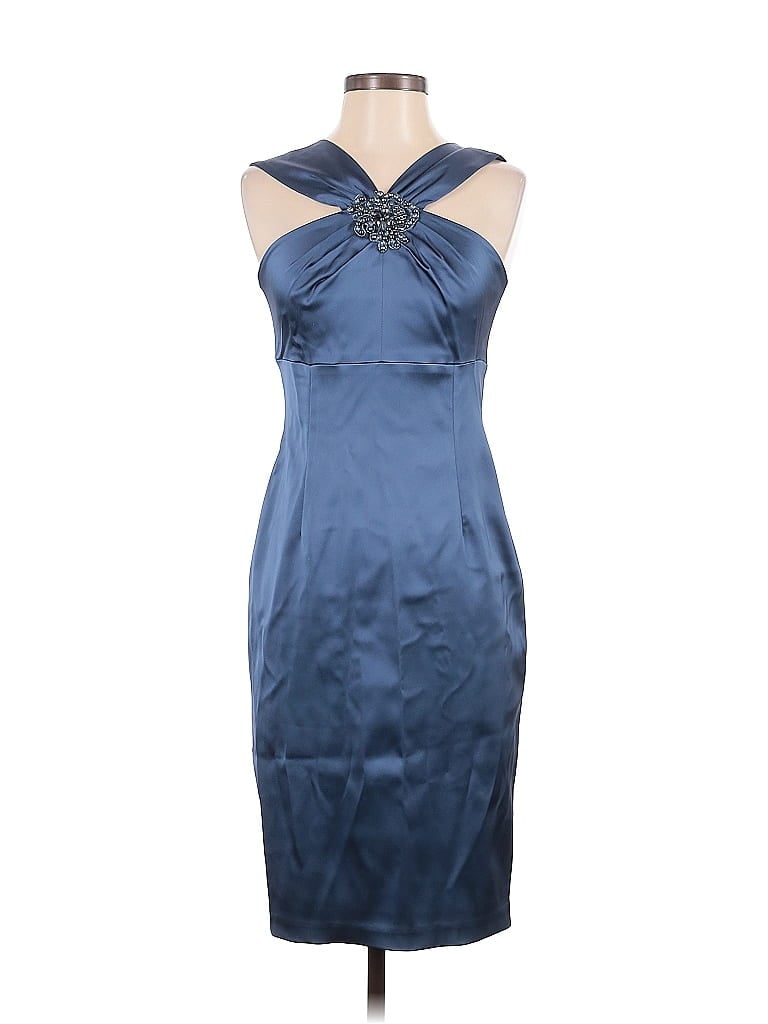 David Meister Blue Cocktail Dress Size 4 - photo 1