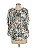 Parker Smith 100% Polyester Green 3/4 Sleeve Blouse Size Med - Lg - photo 2
