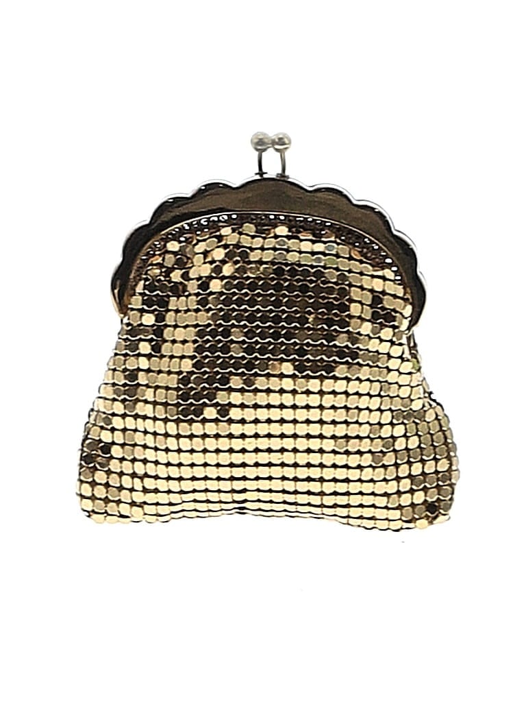Whiting & Davis Metallic Gold Coin Purse One size - photo 1