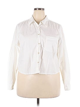 Universal Thread Ivory Long Sleeve Button-Down Shirt Size M