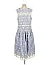ML Monique Lhuillier 100% Polyester Blue Casual Dress Size 14 - photo 2