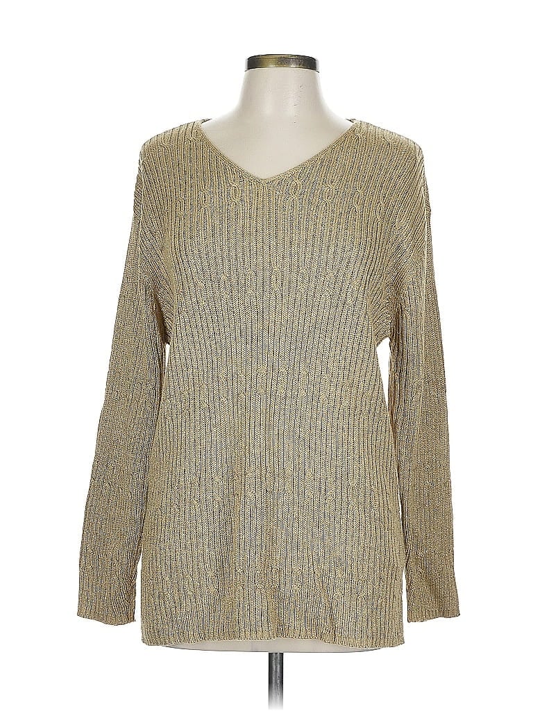 Liz Claiborne Metallic Gold Pullover Sweater Size L - photo 1