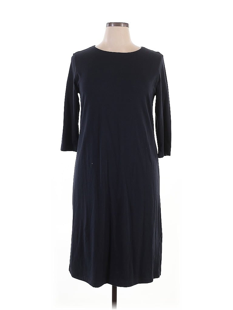 Pre-owned Lands' End Casual Dress In Black