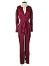 BCBGMAXAZRIA 100% Polyester Solid Burgundy Jumpsuit Size XXS - photo 1