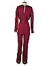 BCBGMAXAZRIA 100% Polyester Solid Burgundy Jumpsuit Size XXS - photo 2