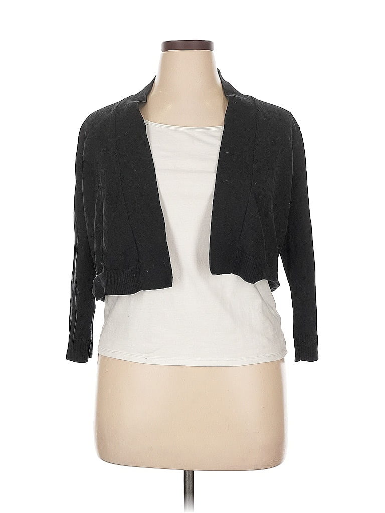 Pre-owned Calvin Klein Cardigan Sweater In Black