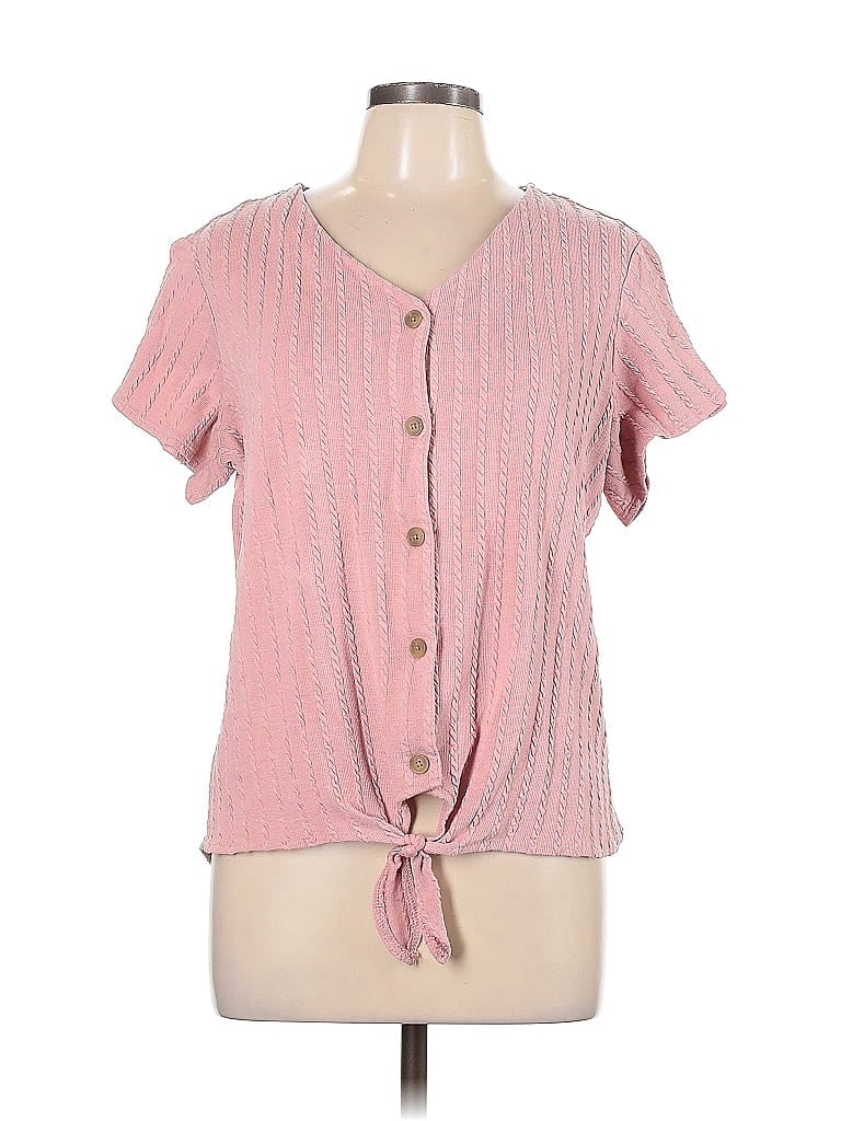 Weatherproof Pink Short Sleeve Top Size L - photo 1