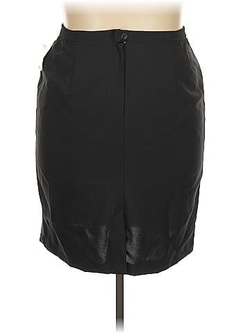 Kathie Lee Faux Leather Skirt (view 1)