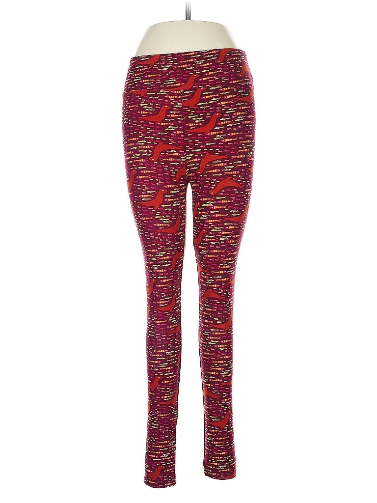 Pre-owned Lularoe Leggings In Red