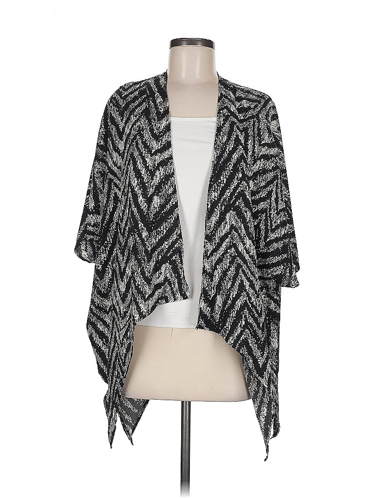 Pre-owned Painted Threads Kimono In Silver