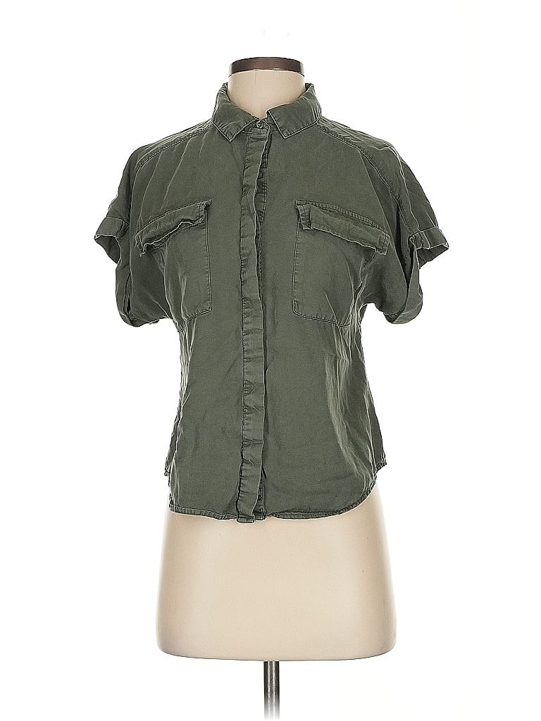 EVEREVE Pre-owned Short Sleeve Blouse In Green
