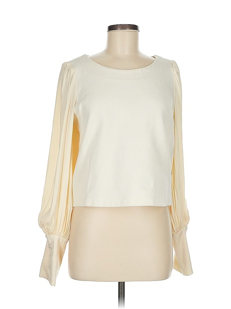 Pre-owned By Anthropologie Long Sleeve Blouse In White