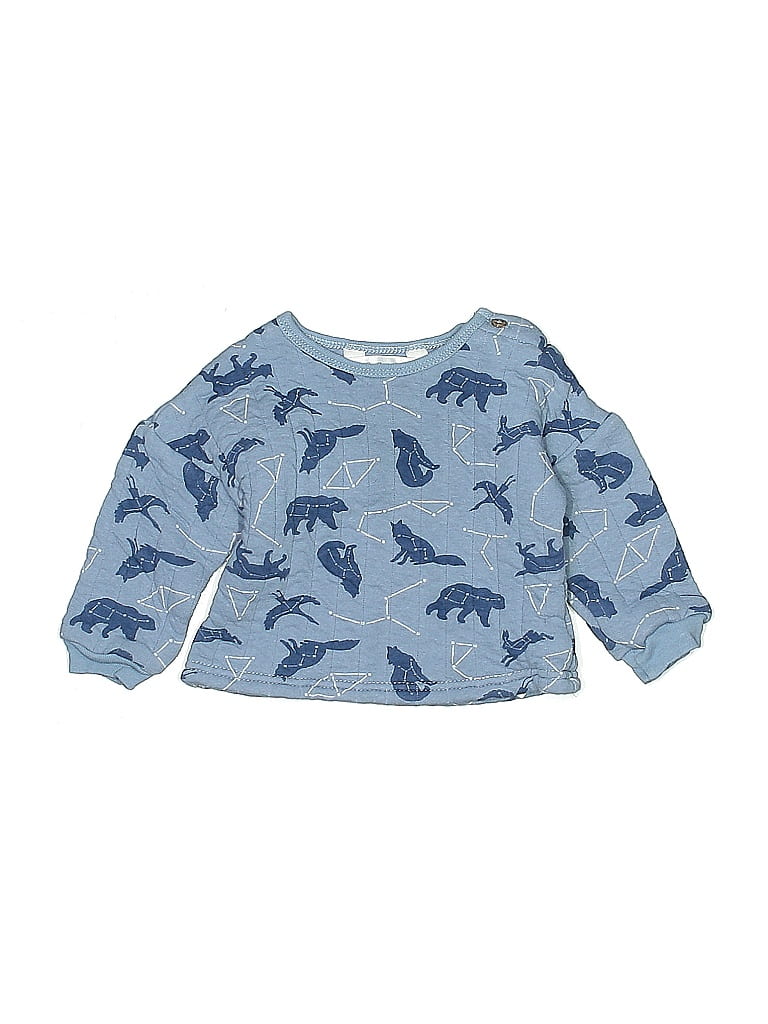 Emily and Oliver 100% Cotton Blue Pullover Sweater 9-12 MO / 12 MO - photo 1